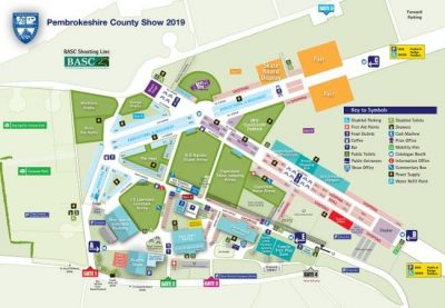pembrokeshire show map 2019 - farming open day